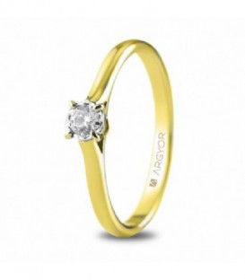 ANILLO ORO AMARILLO CON 1 DIAMANTE 0.14 74A0504