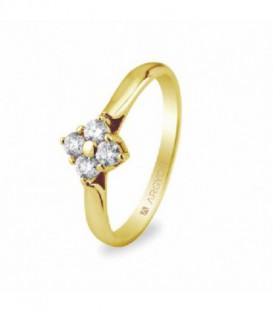 ANILLO ORO 18K CON CIRCONITAS FLOR 74A0019Z