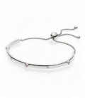 PULSERA PLATA CIRCONITA FUCSIA 596585FPC-2