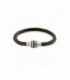 BOCCIA PULSERA TITANIO Y PIEL NEGR21 CMS 0347-09