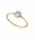 ANILLO O.A BRILL. 0,03 CT Y TOPACIO AZUL GA094TA