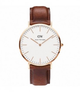 RELOJ DW 40 MM ROSADO CORREA MARRON DW00100006