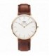 RELOJ DW 40 MM ROSADO CORREA MARRON DW00100006