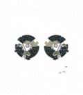 PENDIENTES PLATA ESMALT., ORO, BRI 0,03 21525