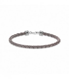 THOMAS SABO PULSERA PIEL GRIS CLARO A2011-682-5