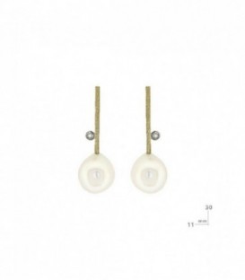 PENDIENTES PLATA, PERLA Y BRILL. 0,030 C 22363