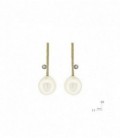 PENDIENTES PLATA, PERLA Y BRILL. 0,030 C 22363