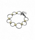 PULSERA PLATA, ORO BRILLANTE 0,045 CTS 22216